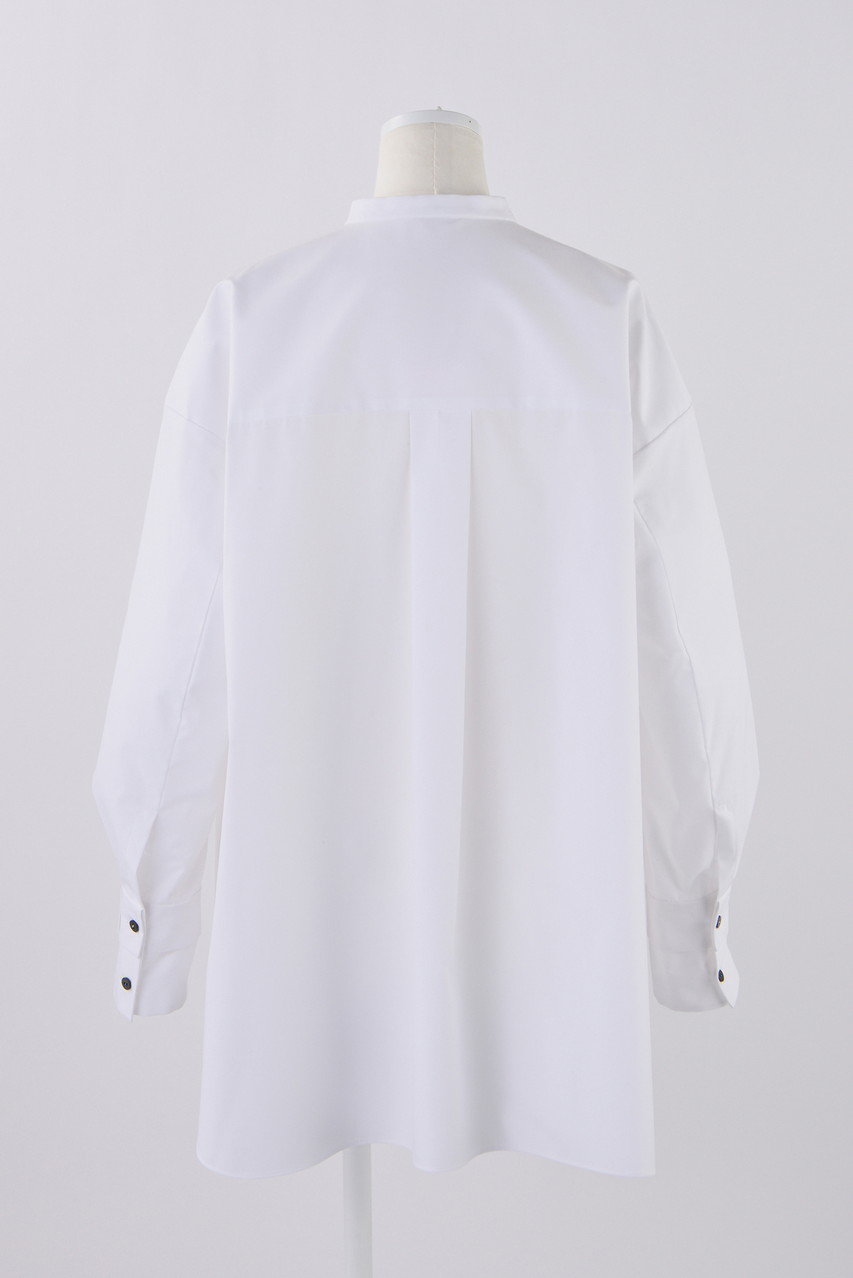 ENFOLD(エンフォルド)｜C/PEブロード オーバーSH/シャツ/ホワイト の