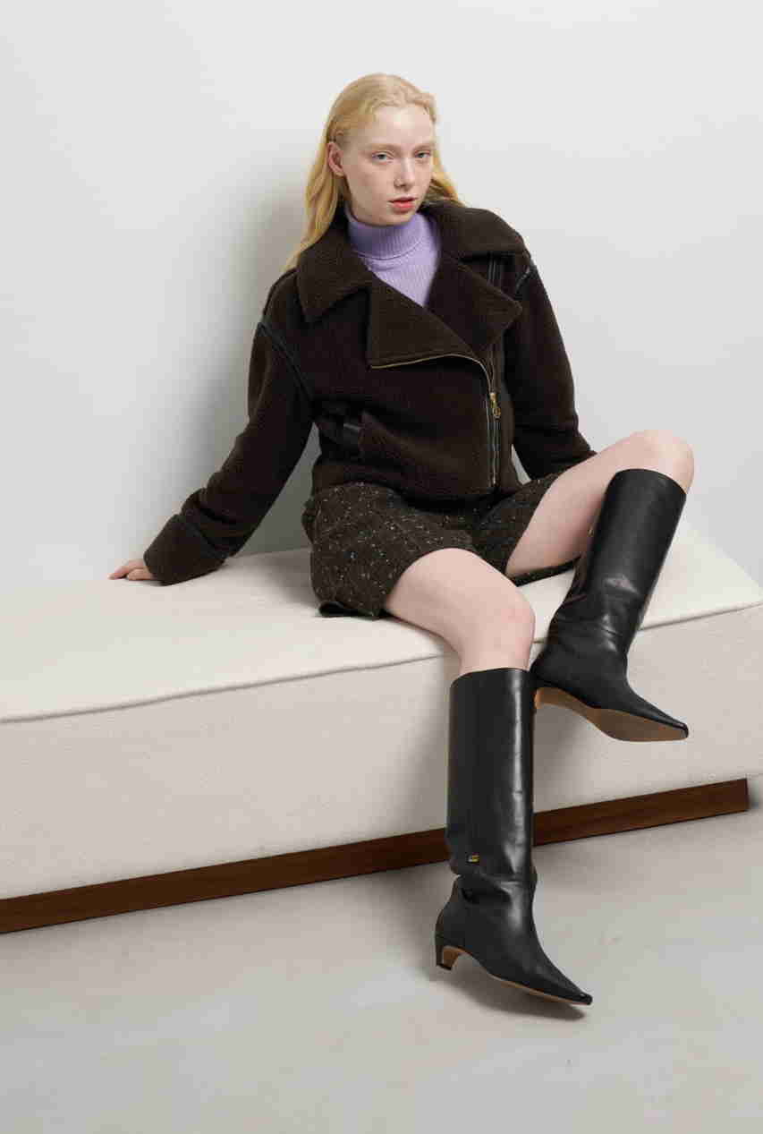 LANVIN en Bleu(ランバン オン ブルー)｜ボアライダースジャケット