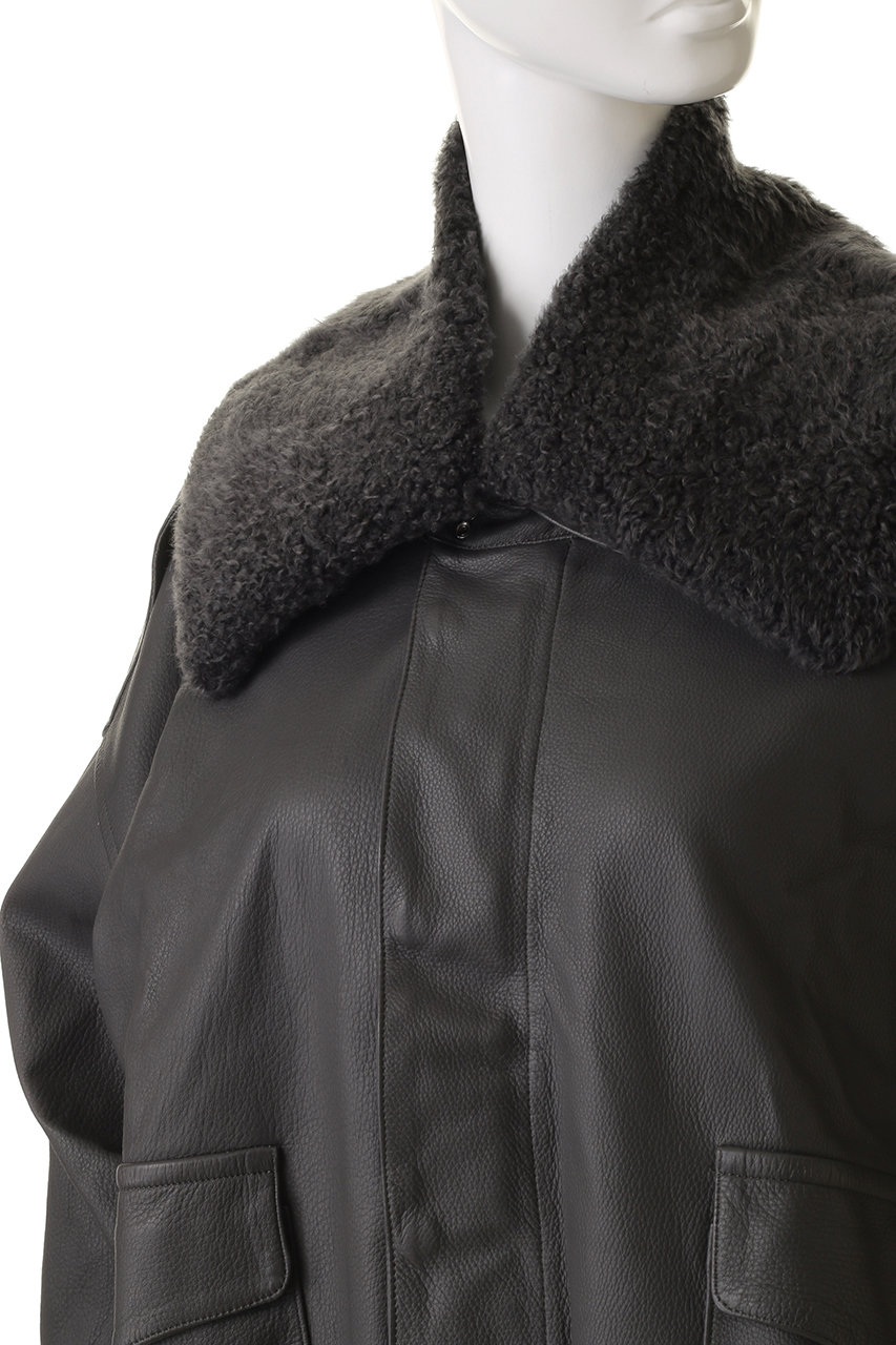 sisii(シシ)｜A-2 ジャケット 2WAYムートンファー襟付き(取り外し可能