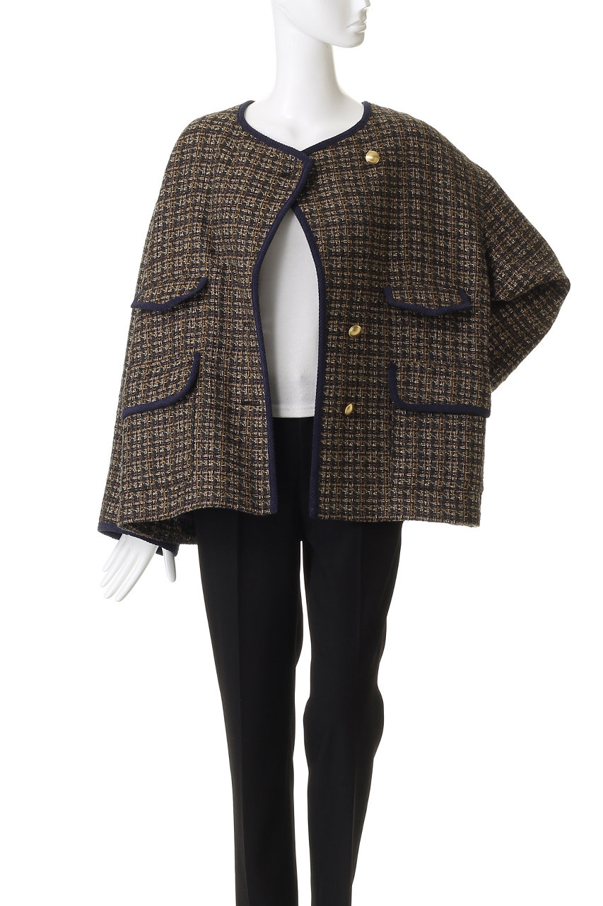 HELIOPOLE(エリオポール)｜ツイードビッグジャケット/ブラック の通販