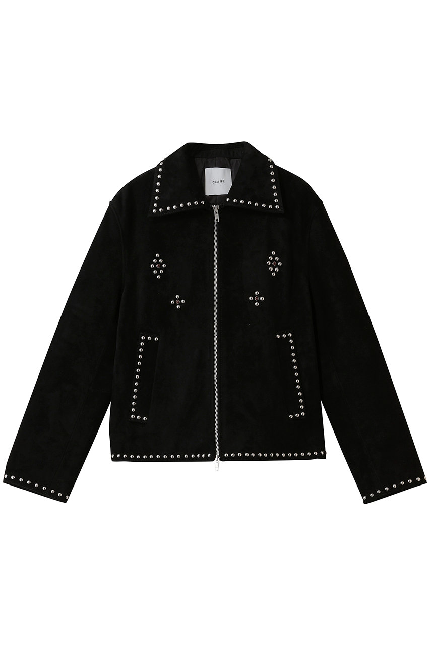 CLANE(クラネ)｜SUEDE STUDS BLOUSON/ジャケット/BLACK の通販