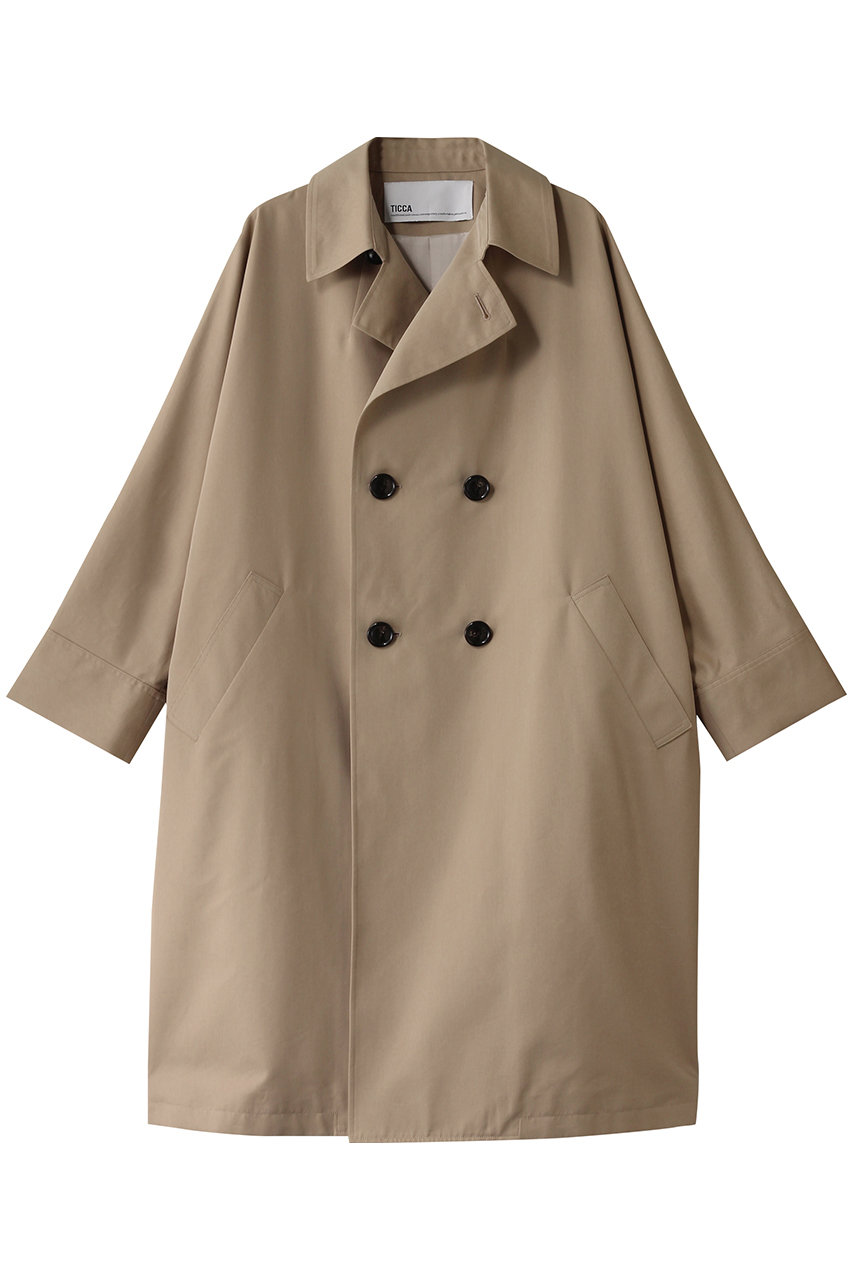 TICCA(ティッカ)｜テントトレンチコート/ベージュ の通販｜ELLESHOP
