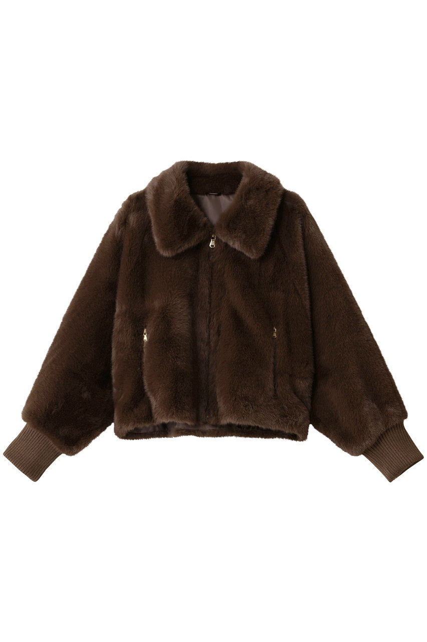 ミンクファー ミンクファーコート ミドル丈 毛皮 11 茶 ブラウン /KU