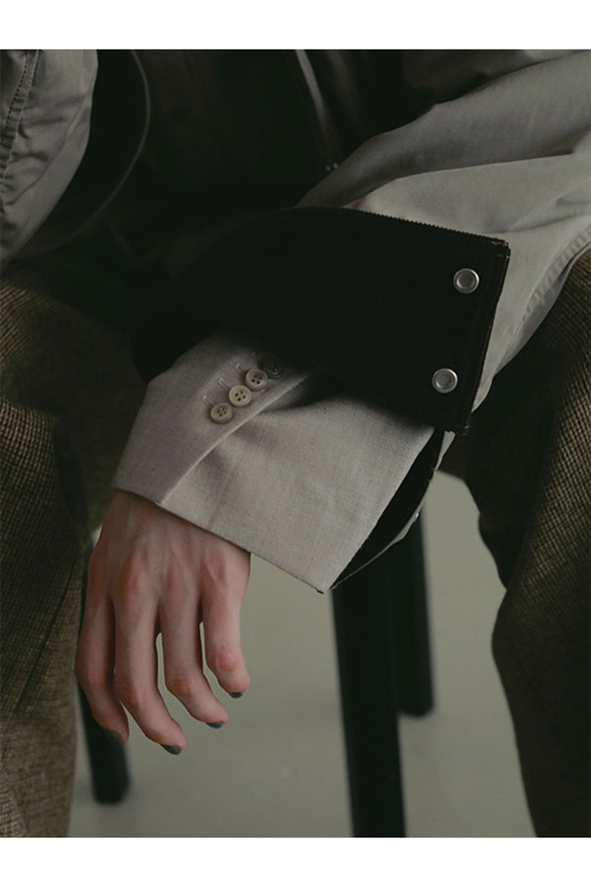 ETRE TOKYO(エトレトウキョウ)｜コンビネックワークブルゾン/カーキ の