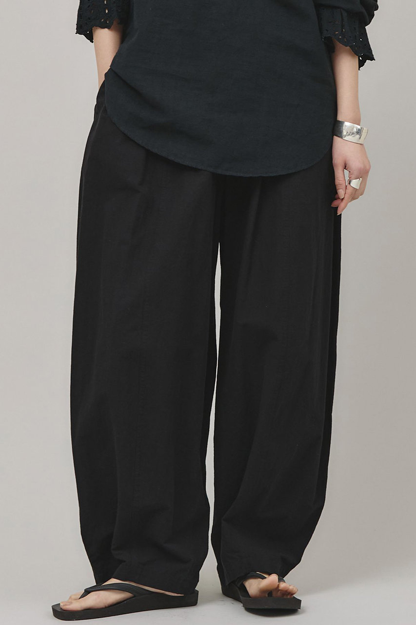 Curensology(カレンソロジー)｜コットンリネンドロストパンツ/ブラック