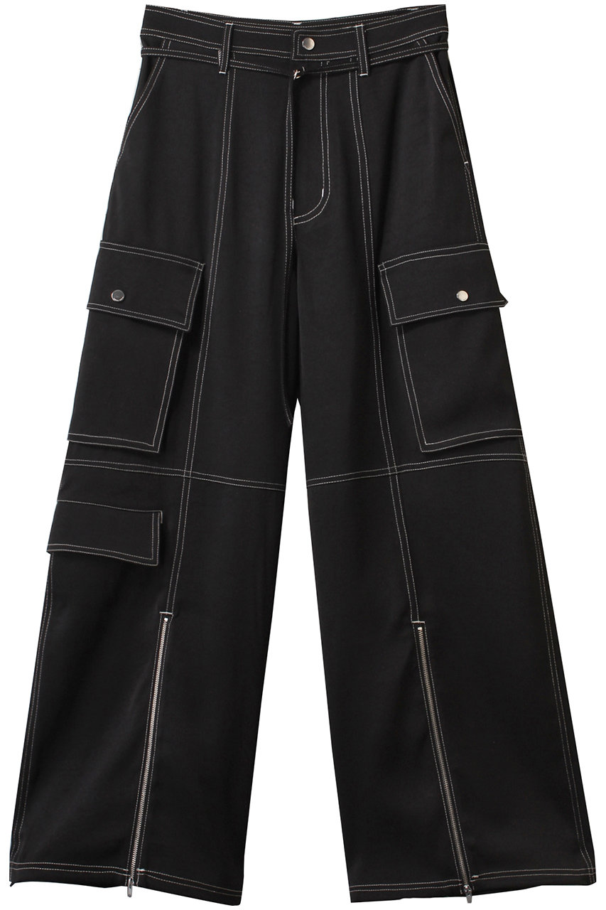 MAISON SPECIAL(メゾンスペシャル)｜Zip Design Satin Cargo Pants
