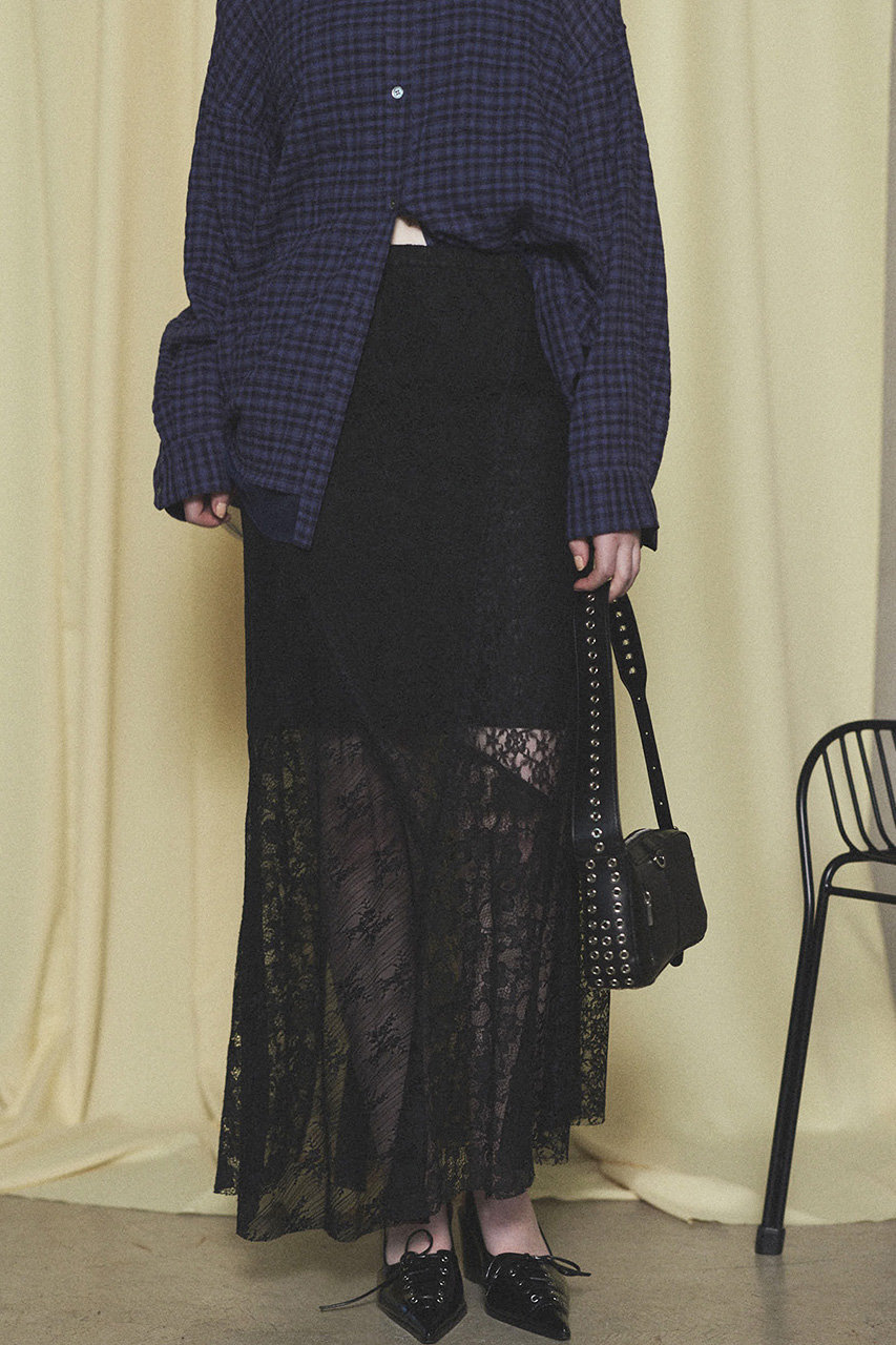 MAISON SPECIAL(メゾンスペシャル)｜Lace Fabric Docking Skirt/レース