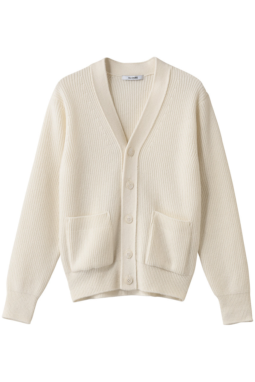 SLOANE(スローン)｜7G 片畦編み ファインラムズウール×カシミヤ V