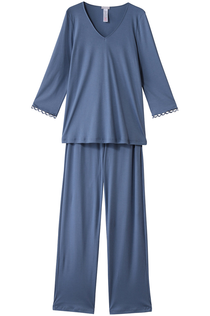 HANRO(ハンロ)｜パジャマ/ブルー の通販｜ELLESHOP・(エル・ショップ
