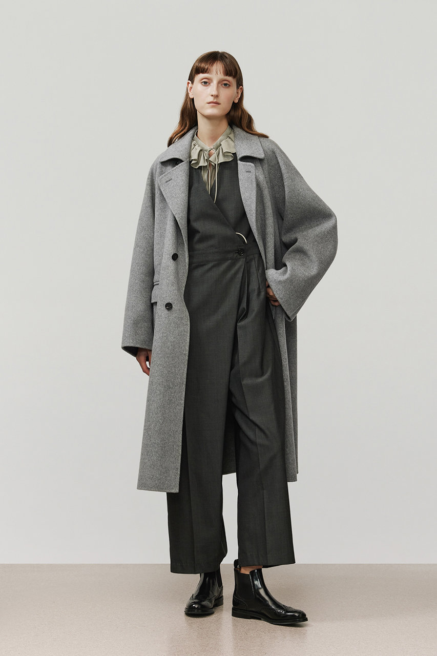 DEPAREILLE(デパリエ)｜ウールダブルフェイスチェスターコート/グレー