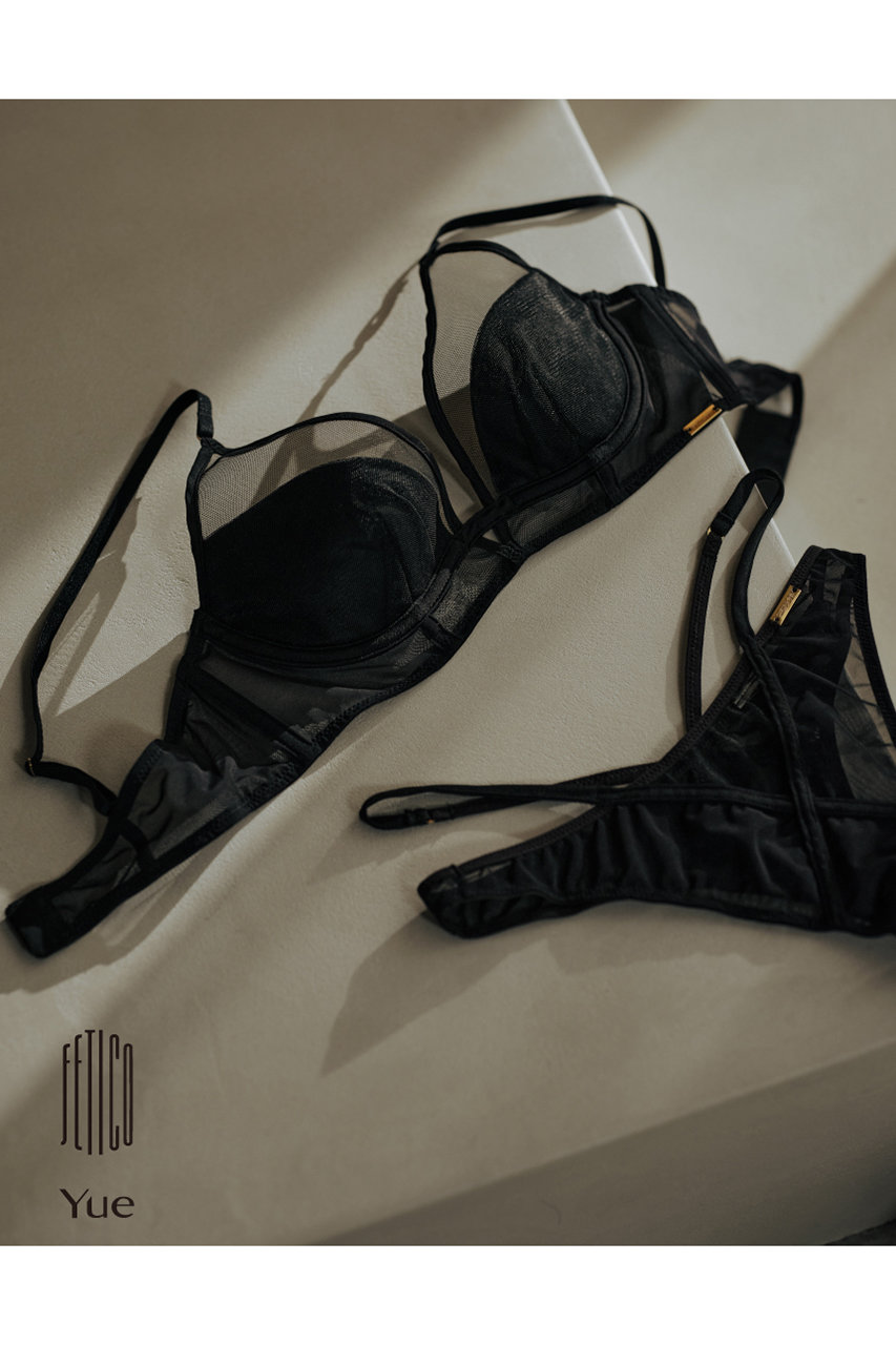 Yue(ユエ)｜【FETICO×Yue】透け感の違う生地を組み合わせたTバック