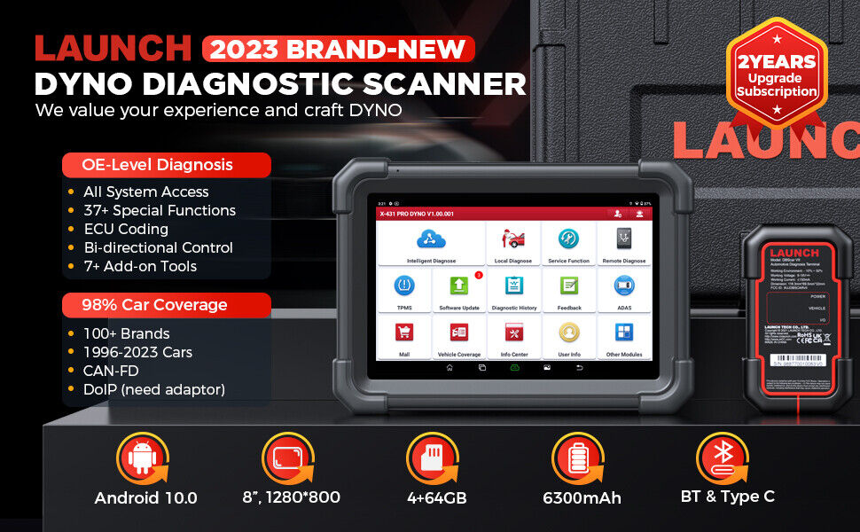 Launch X431 PRO DYNO Bidirectional Diagnostic Scanner