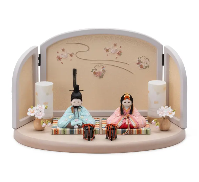 雛人形「まいまい 京刺繍・桃うさぎ」｜雛人形の通販 ふらここ