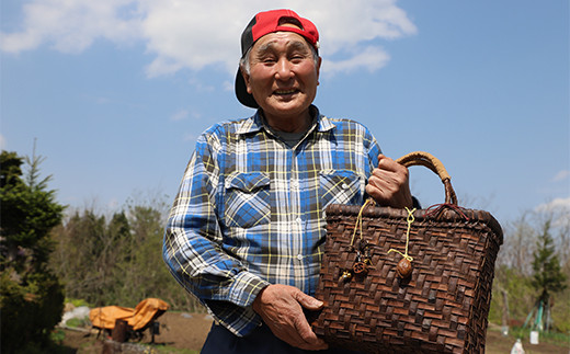 木地師手作り 純国産 くるみかごバック 【松尾 清常】 ／ くるみかご