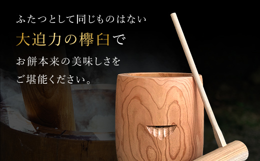 2026年11月1日以降発送】お餅つきセット【尺6寸臼、杵付】 ANF006