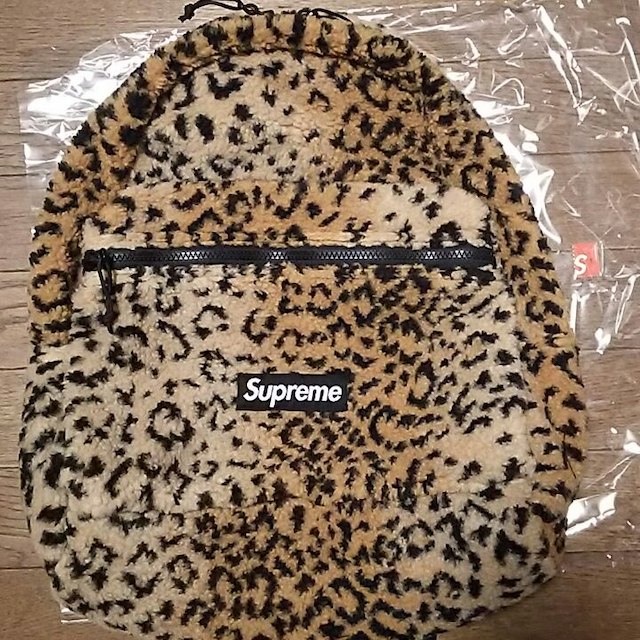 Supreme - supreme leopard fleece backpack 豹柄 リュックの通販 by
