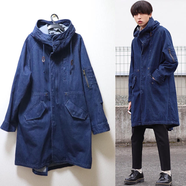 デニム モッズコート オーバーサイズの通販 by むろん ｜ラクマ