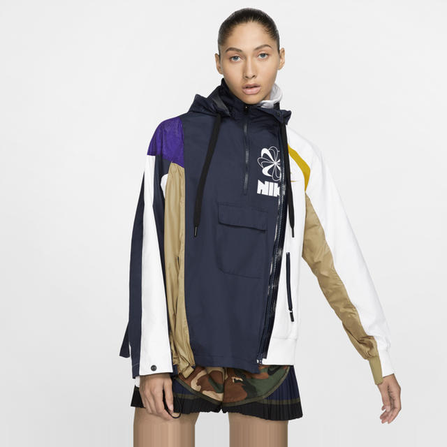 sacai - NIKE × sacai ダブルジップジャケット XS Navy×Whiteの通販 by