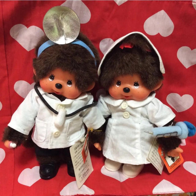 モンチッチSレトロ昭和ふたごのモンチッチ ドクター&ナースぬいぐるみ