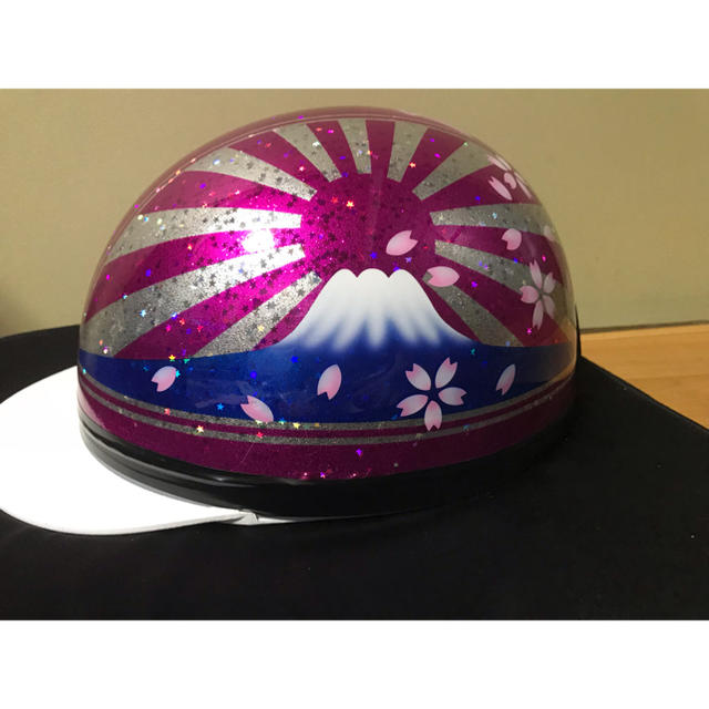 星型ラメ キャンディー 富士日章 コルク半 ヘルメット 桜の通販 by