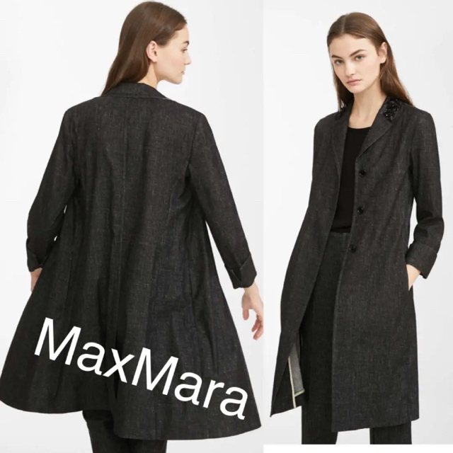 Max Mara - 新品12万円 MaxMara コットン リネン ダスター コートの