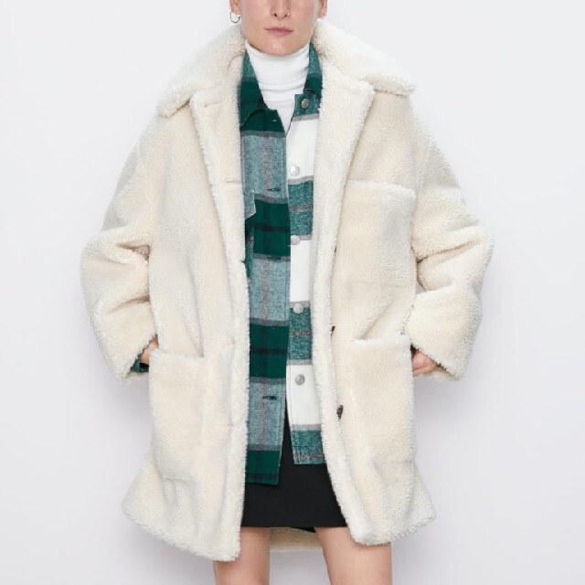 ZARA - ZARA 美品 テディベア コート もこもこ アウターの通販 by