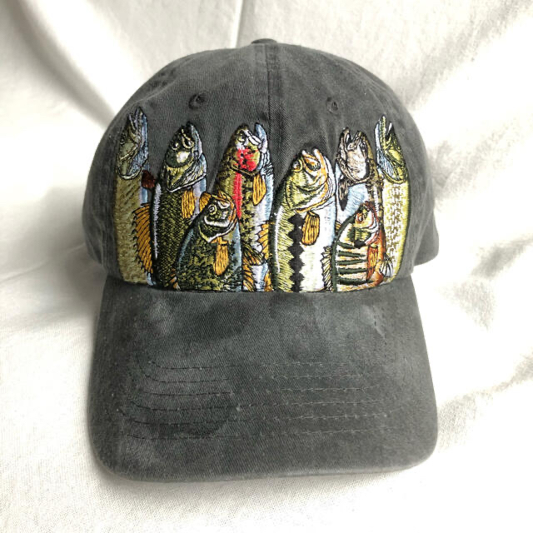 ART VINTAGE - RIVER FISHING BREEDS キャップ 虹鱒 渓流釣り 魚 毛鉤