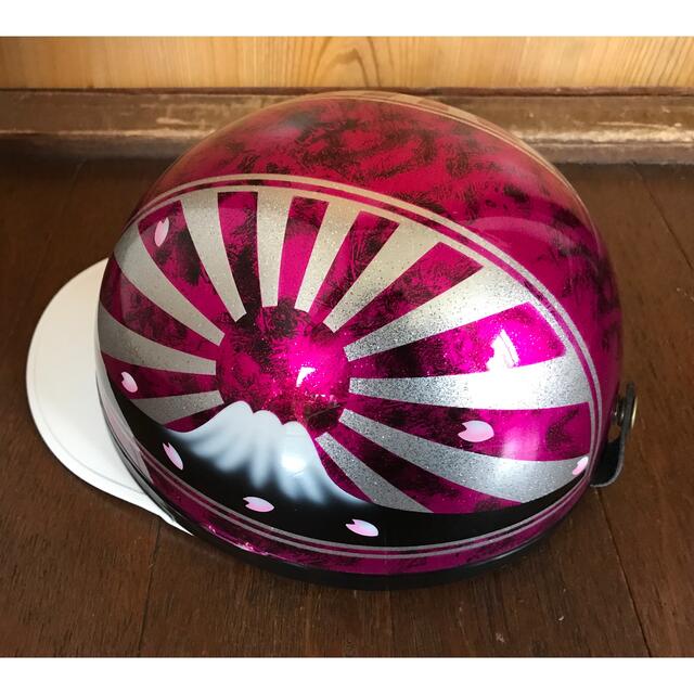 キャンディーピンク ラメ 富士日章 コルク半 ヘルメットの通販 by