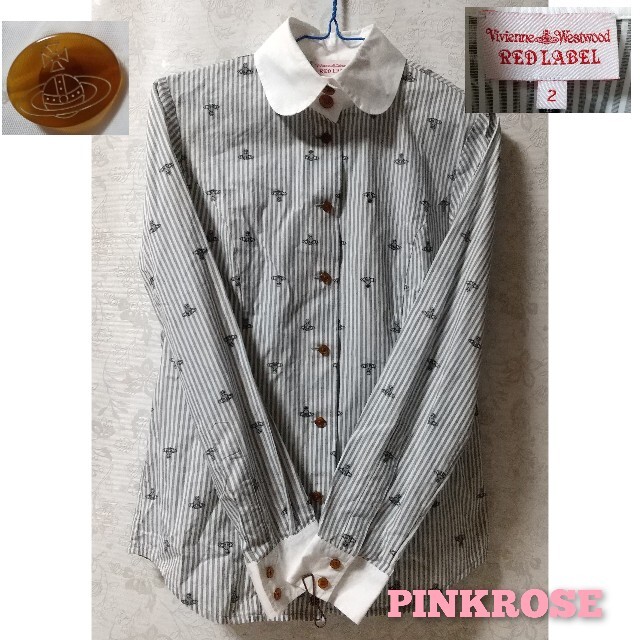 ヴィヴィアンウエストウッド red label レース オーブ柄 ブラウス