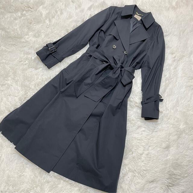 Rose Tiara - Rose Tiara バックプリーツ トレンチコート ブラック