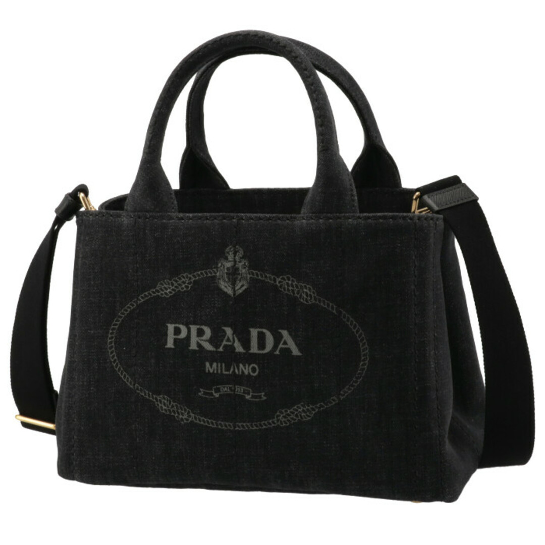 PRADA - PRADA トートバッグ デニム カナパ CANAPA 2WAYハンドバッグの