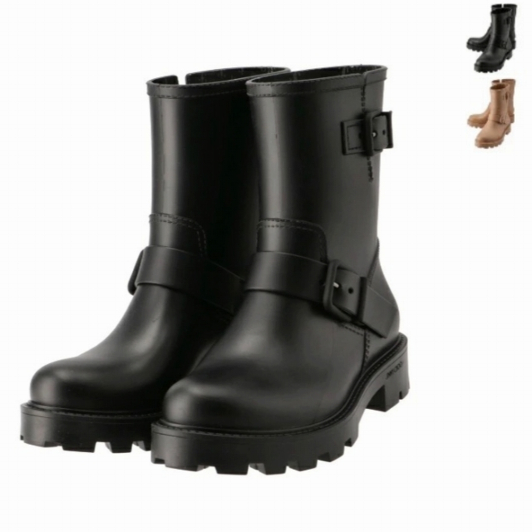 JIMMY CHOO レインブーツ YAEL FLAT JCロゴ