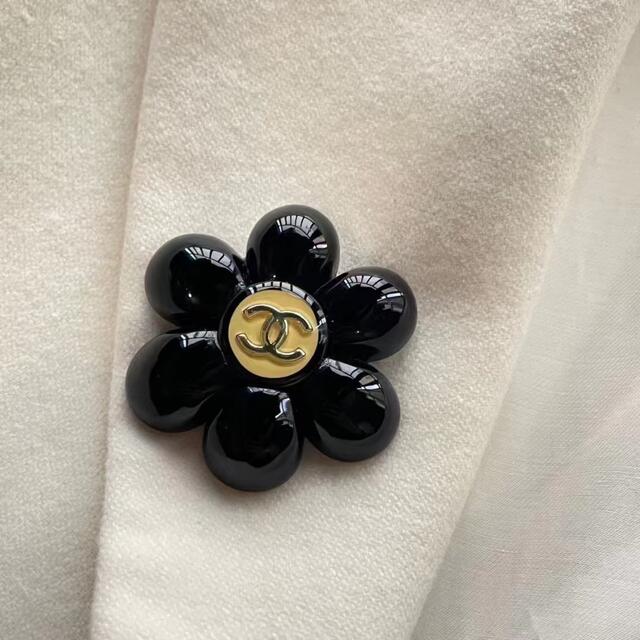 CHANEL 花型ブローチ コサージュ コットン ブローチ CHANEL 花型