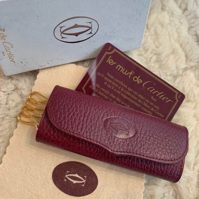 Cartier - ☆未使用品☆Cartier マストライン キーケース 4連 ボルドー