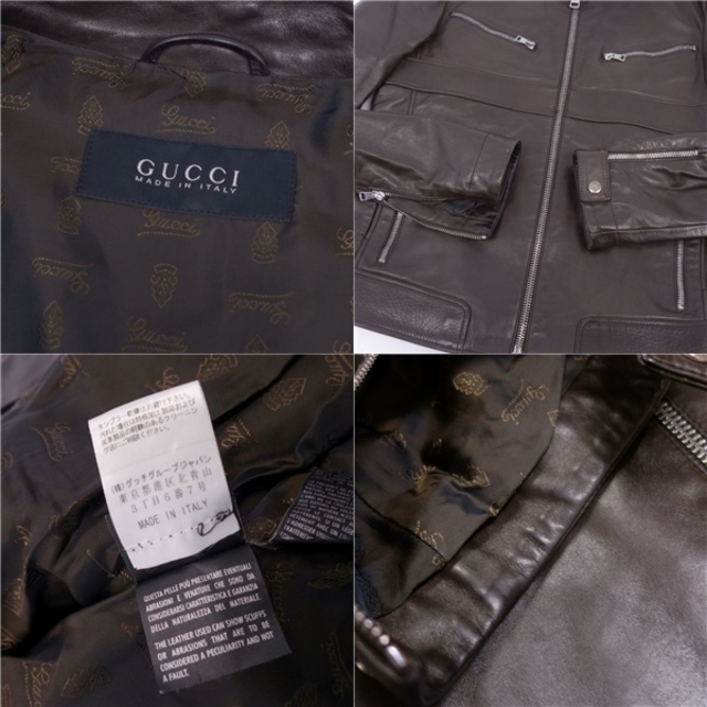 GUCCI - 美品 グッチ GUCCI ジャケット レザージャケット ライダース