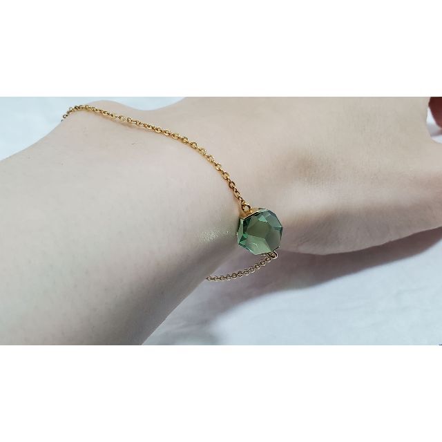 SWAROVSKI - 正規未 スワロフスキー クリスタル緑 スワンチャーム