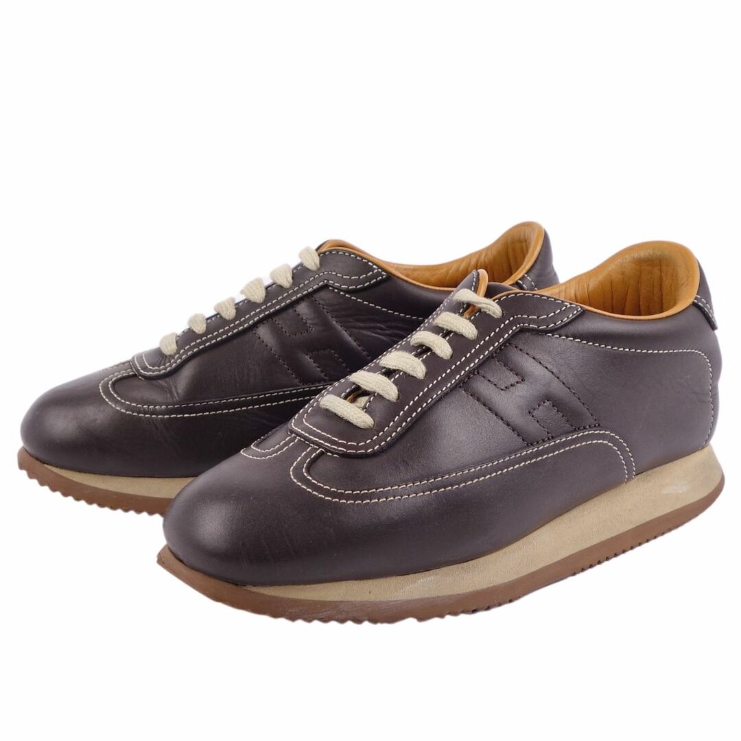 HERMES - エルメス HERMES スニーカー クイック Hロゴ カーフレザー