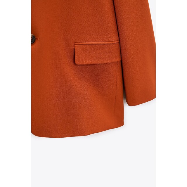 ZARA - ZARA ボタン留めストレートフィットブレザー Sサイズ オレンジ