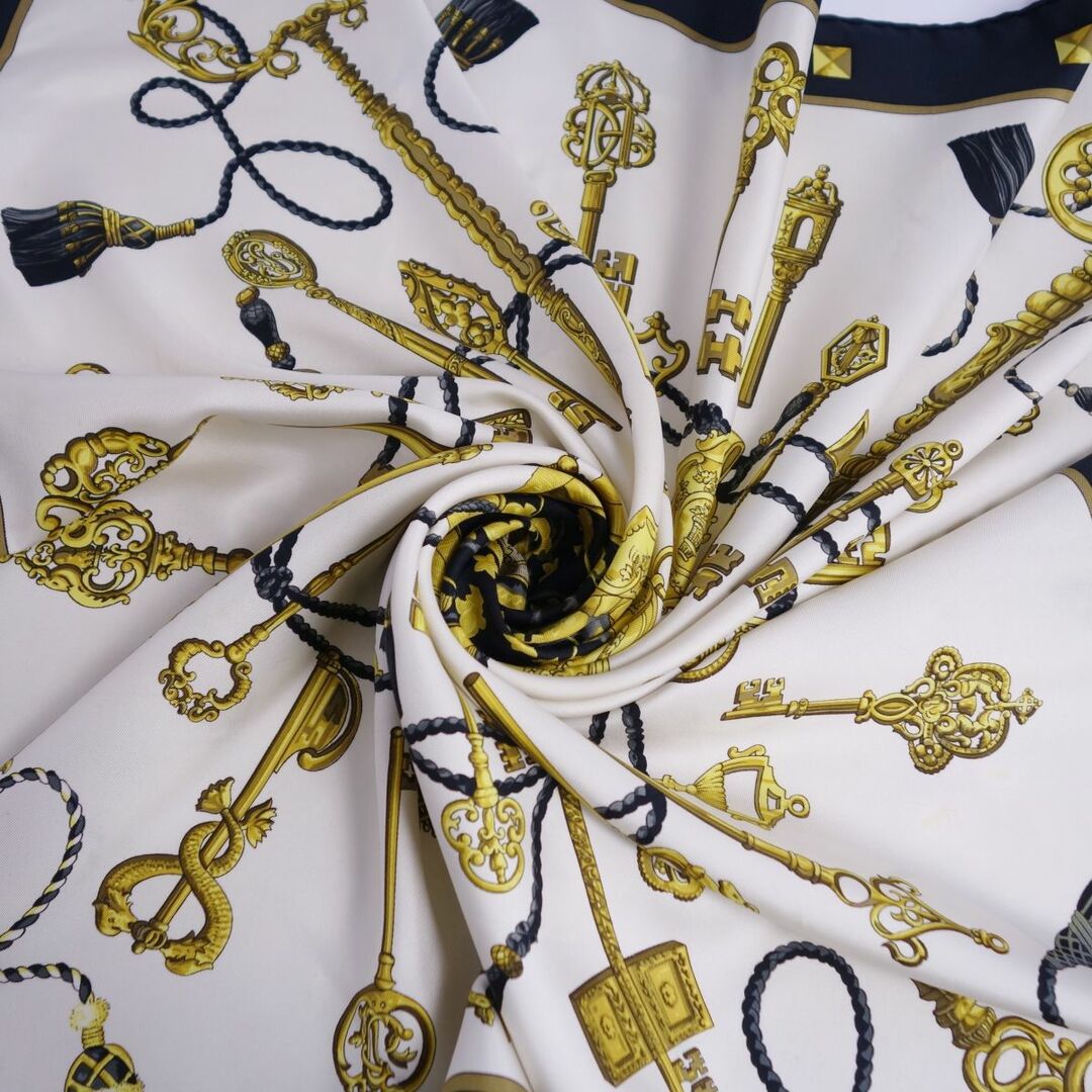 HERMES - エルメス HERMES スカーフ カレ90 LES CLES THE KEYS RARE 鍵