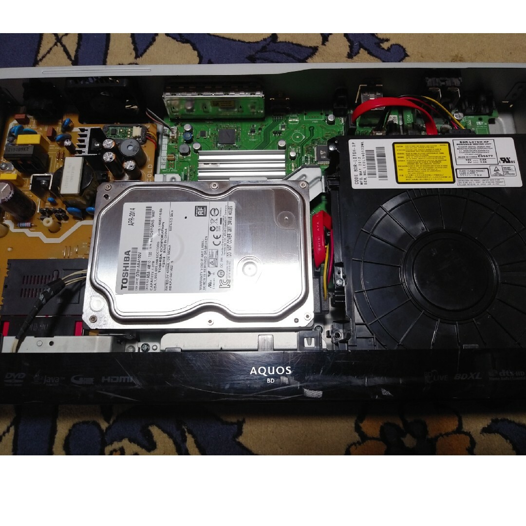 SHARP - ▧ジャンク品/W1300▧AQUOSブルーレイレコーダー/HDD.1TBの