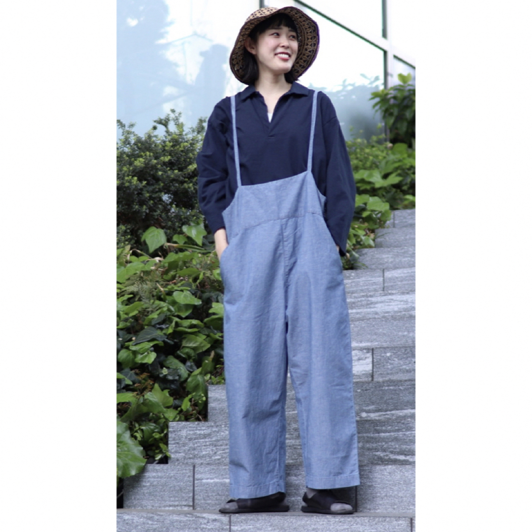 ネストローブ コットン リネン ダンガリー サロペット nest robe