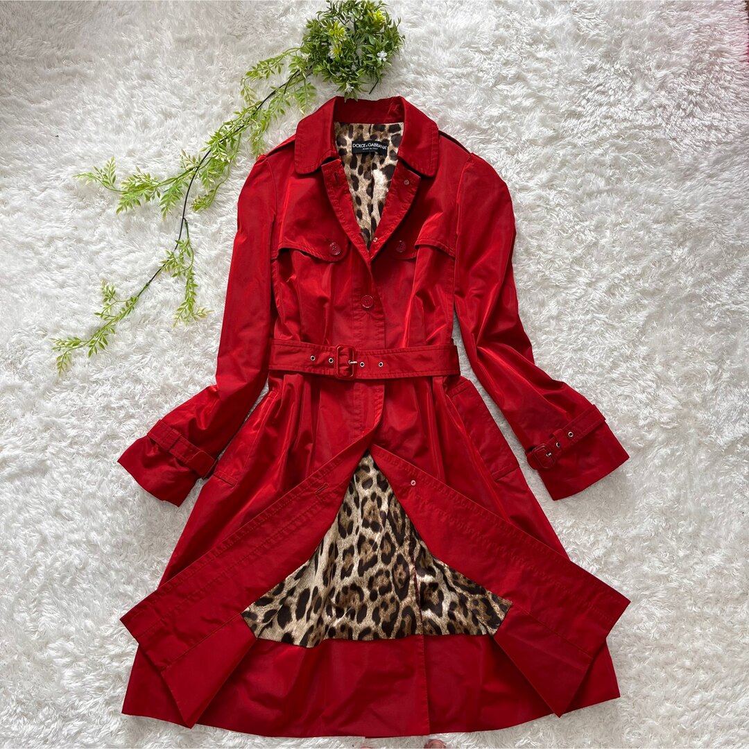 DOLCE&GABBANA - ドルチェアンドガッバーナ トレンチコート レオパード