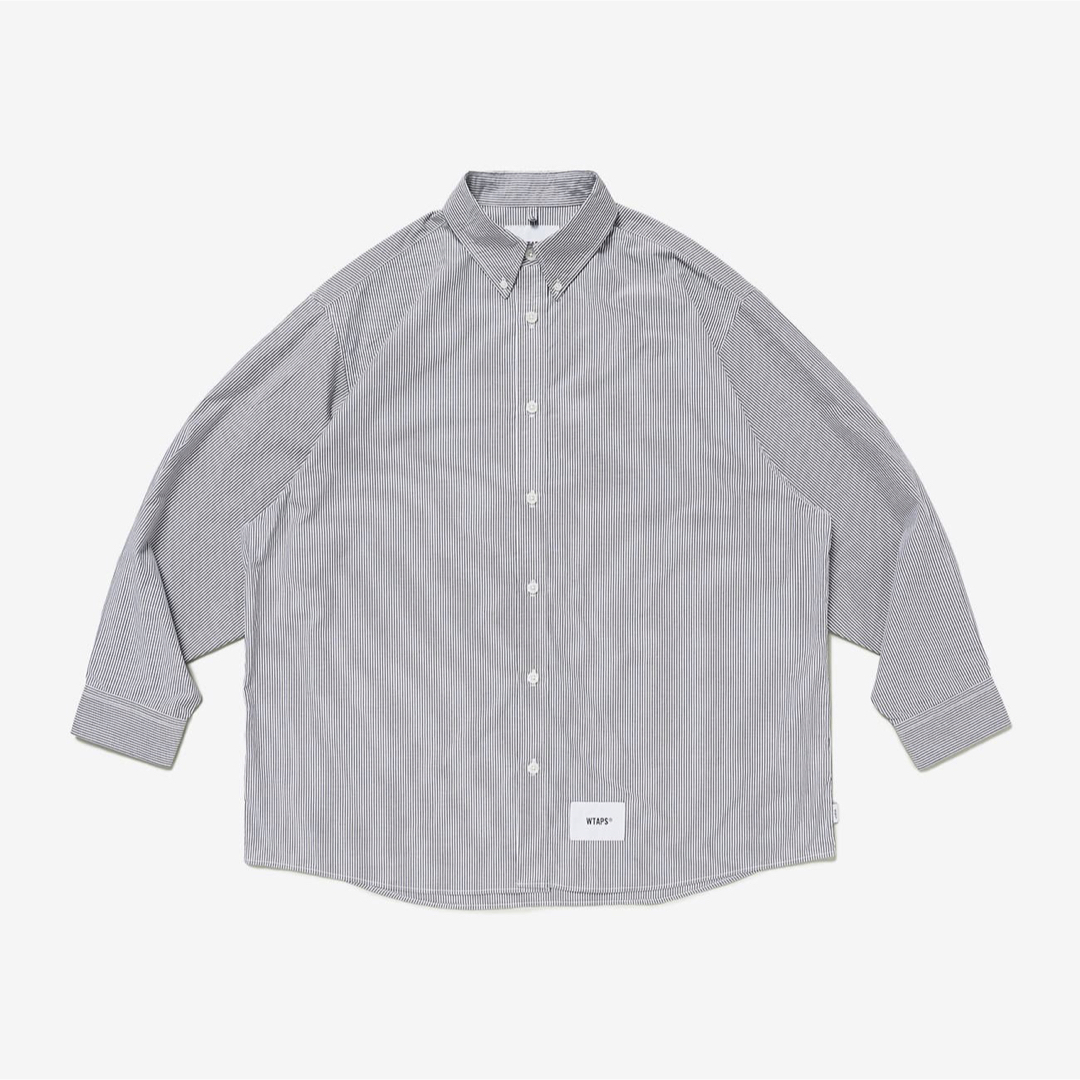 W)taps - 窪塚着 23AW WTAPS BD 03 ストライプ ボタンダウンシャツ Mの