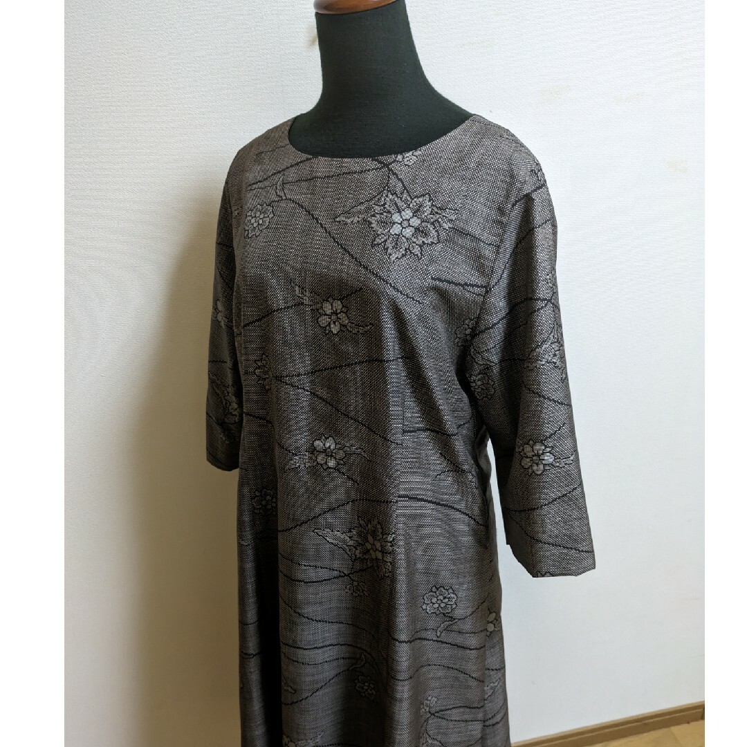 SOLD 着物リメイク ワンピース 大島紬 M〜Lの通販 by Yumi's shop｜ラクマ