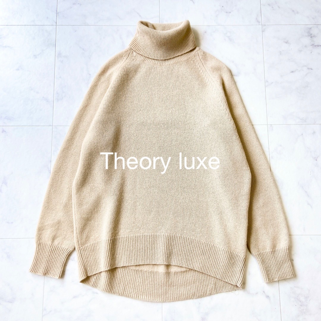 極美品 セオリーリュクス ベージュ 長袖ニット カシミア100% M THE