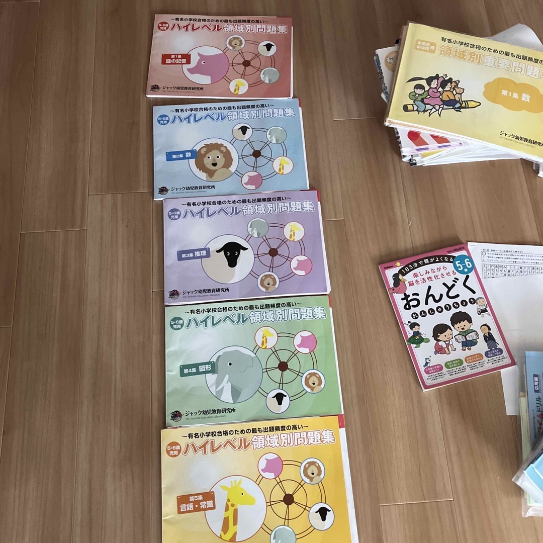 ハイレベル領域別問題集5冊セット ジャック幼児教室☆ハイレベル領域別