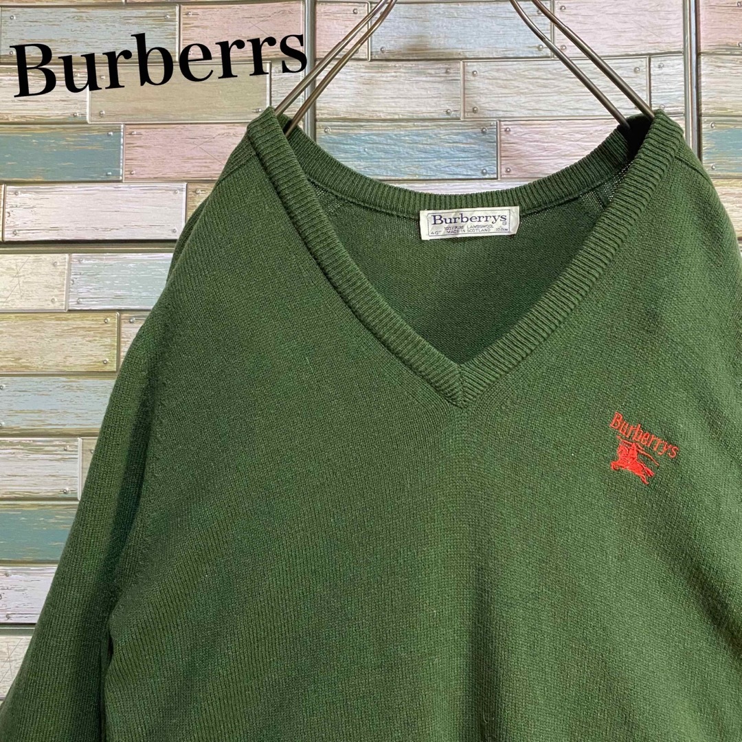 BURBERRY - 【90's】バーバリーズ ニット セーター ワンポイント刺繍