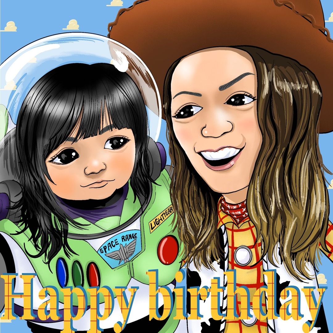 パンどろぼう ちいかわ ONE PIECE 似顔絵イラスト 誕生日プレゼントの