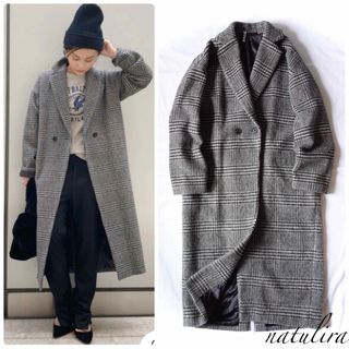 AP STUDIO - ap studio シャギー グレンチェック コート coatの通販 by