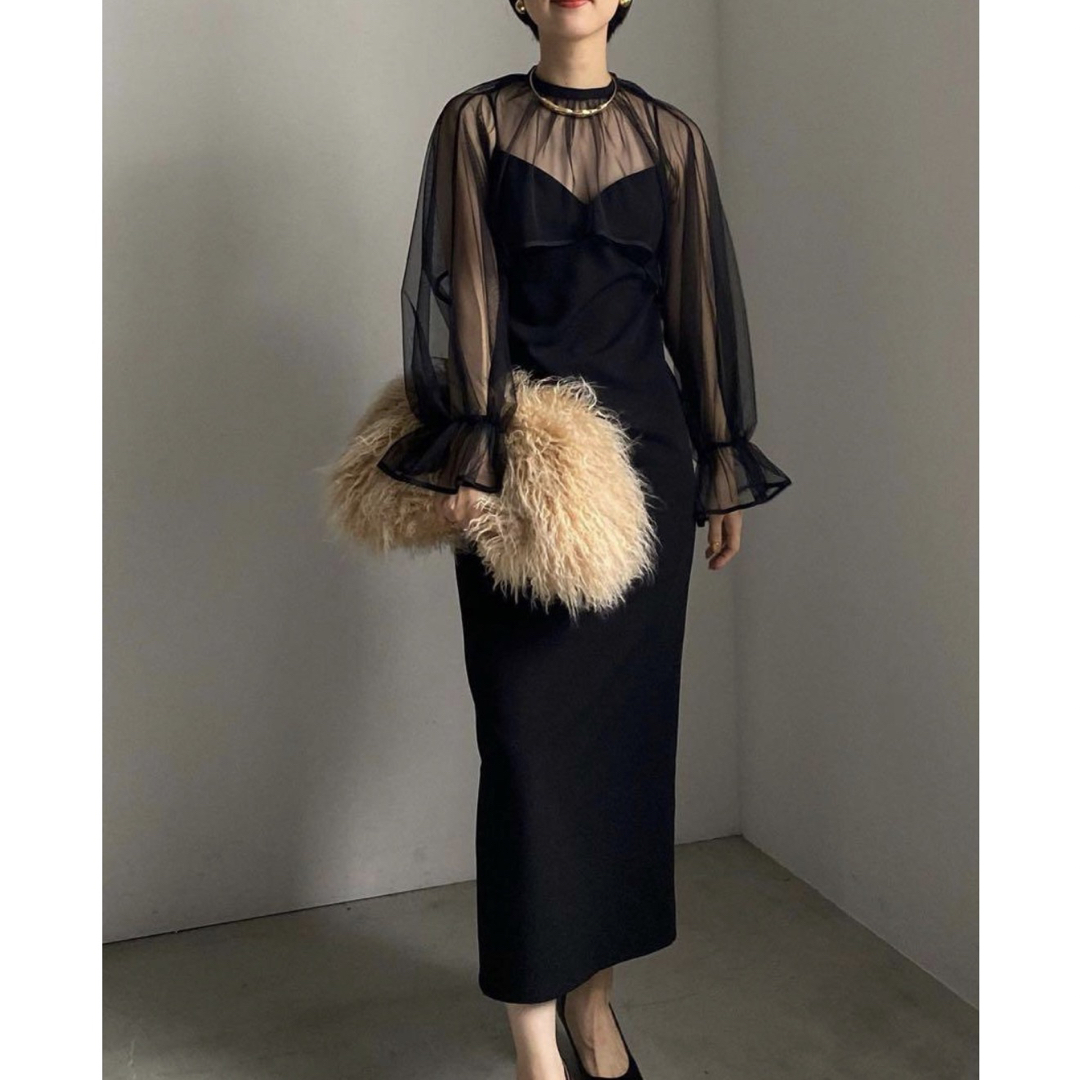 AMERI MANY WAY AIRY VEIL DRESS サイズM ブラック Ameri ⁄ Many Way